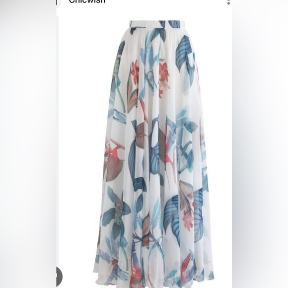 Floral Print Maxi Skirt - Picture 1 of 9